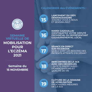 La Semaine de mobilisation virtuelle pour l’eczéma est de retour!